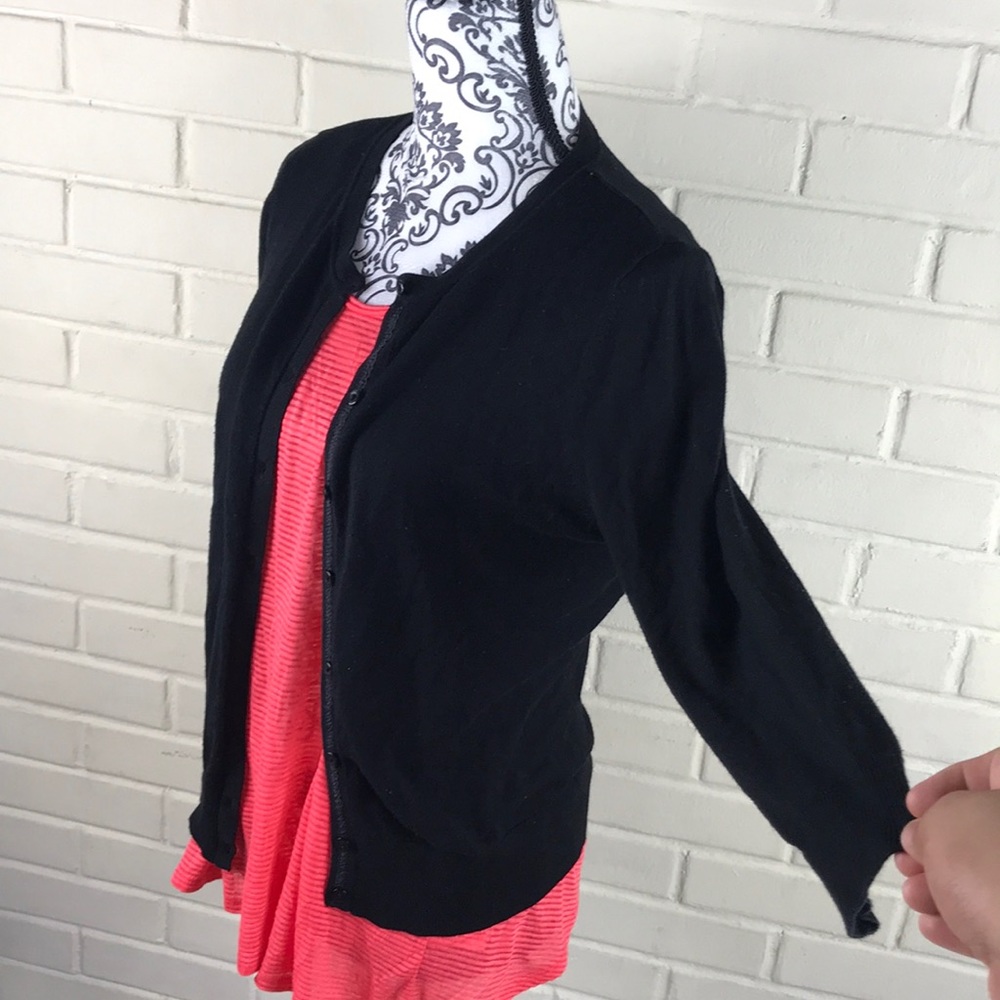 Halogen Black Button Down Cardigan. - image 7